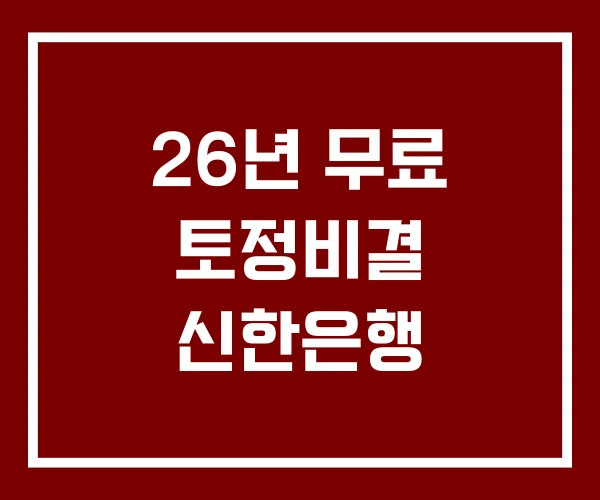 26년 무료 토정비결 신한은행