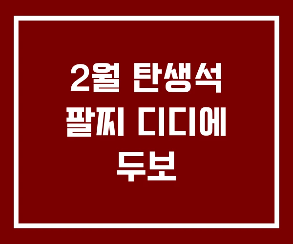 2월 탄생석 팔찌 디디에 두보