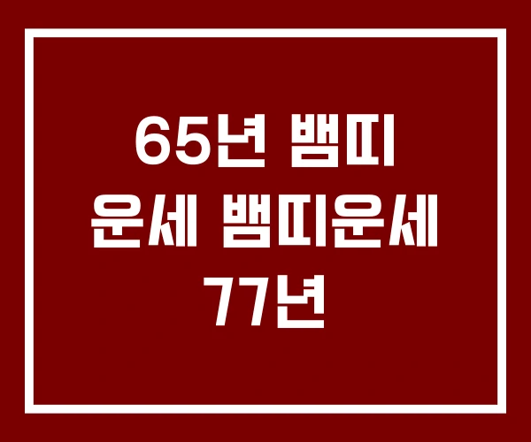 65년 뱀띠 운세 뱀띠운세 77년