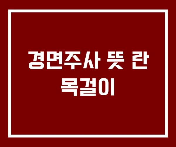 경면주사 뜻 란 목걸이