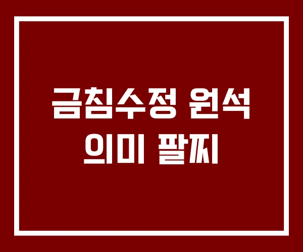 금침수정 원석 의미 팔찌