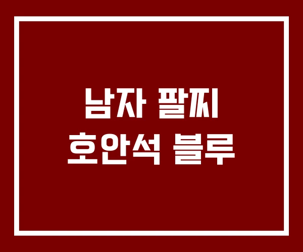 남자 팔찌 호안석 블루 남자 팔찌 호안석 블루