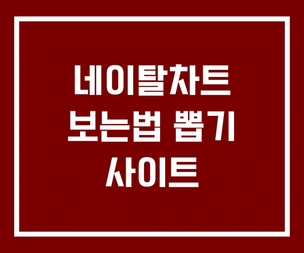 네이탈차트 보는법 뽑기 사이트