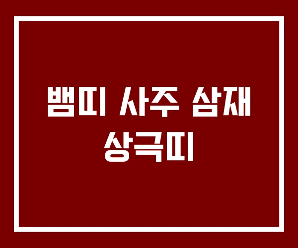 뱀띠 사주 삼재 상극띠