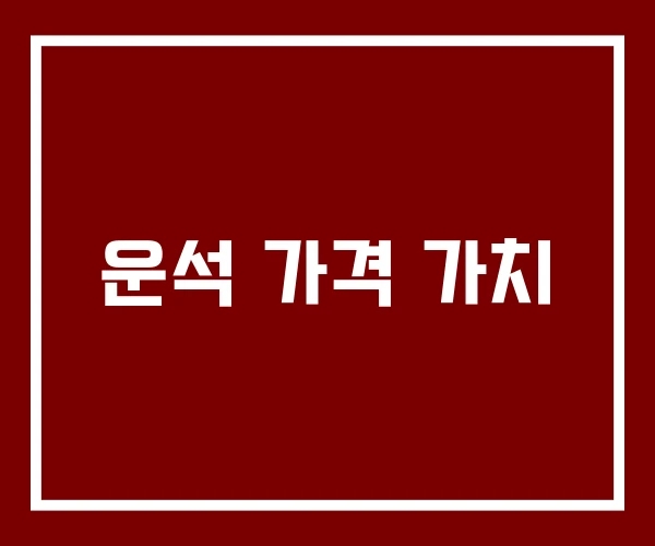 운석 가격 가치