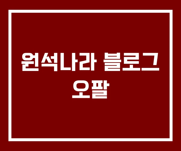 원석나라 블로그 오팔