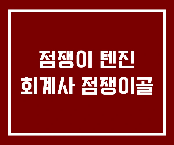 점쟁이 텐진 회계사 점쟁이골
