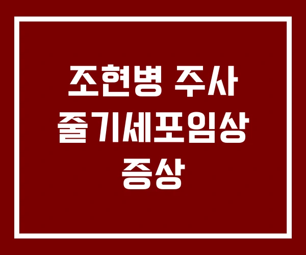 조현병 주사 줄기세포임상 증상