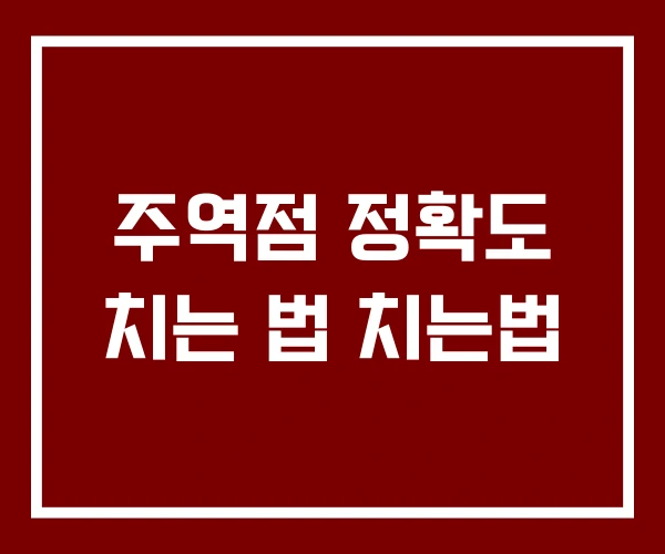 주역점 정확도 치는 법 치는법