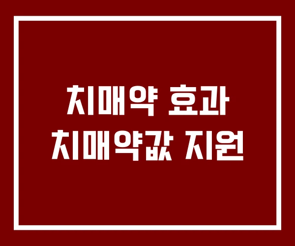 치매약 효과 치매약값 지원 치매약 효과 치매약값 지원