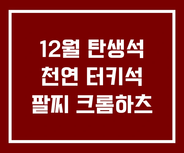 12월 탄생석 천연 터키석 팔찌 크롬하츠