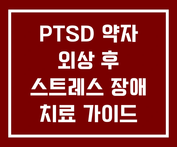 PTSD 약자 외상 후 스트레스 장애 치료 가이드