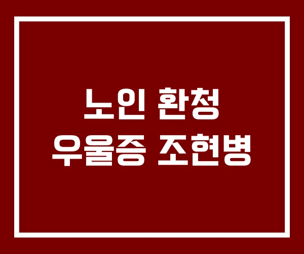노인 환청 우울증 조현병 노인 환청 우울증 조현병