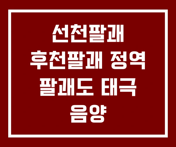 선천팔괘 후천팔괘 정역 팔괘도 태극 음양 선천팔괘 후천팔괘 정역 팔괘도 태극 음양