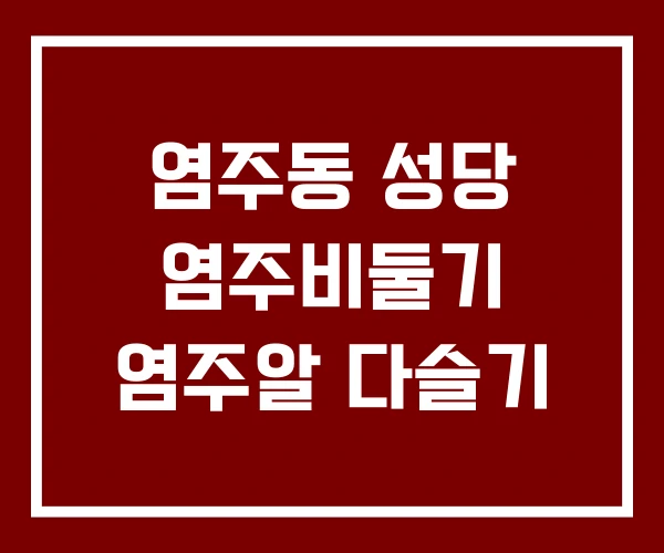 염주동 성당 염주비둘기 염주알 다슬기