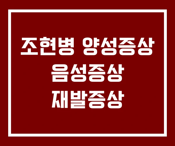 조현병 양성증상 음성증상 재발증상