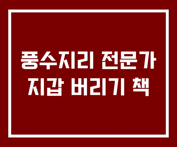 풍수지리 전문가 지갑 버리기 책 풍수지리 전문가 지갑 버리기 책